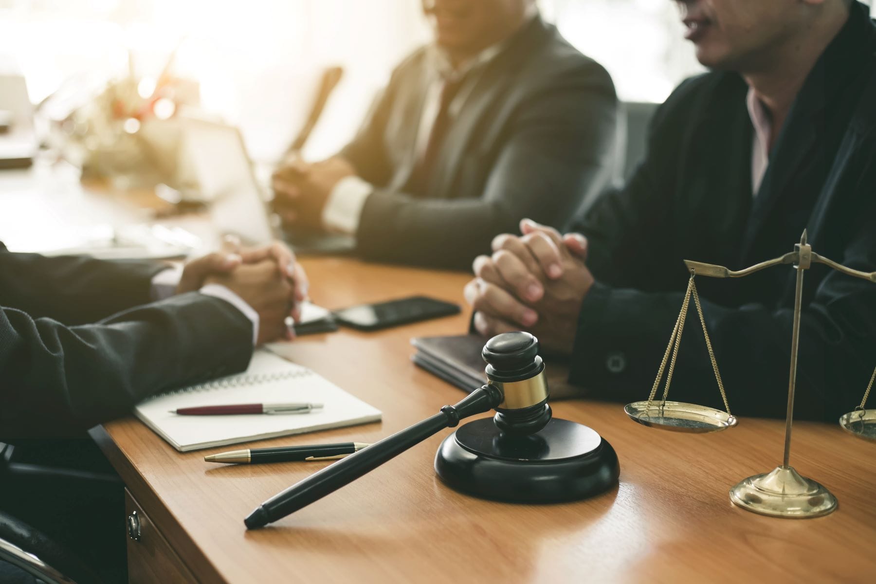 Group of lawyers meeting