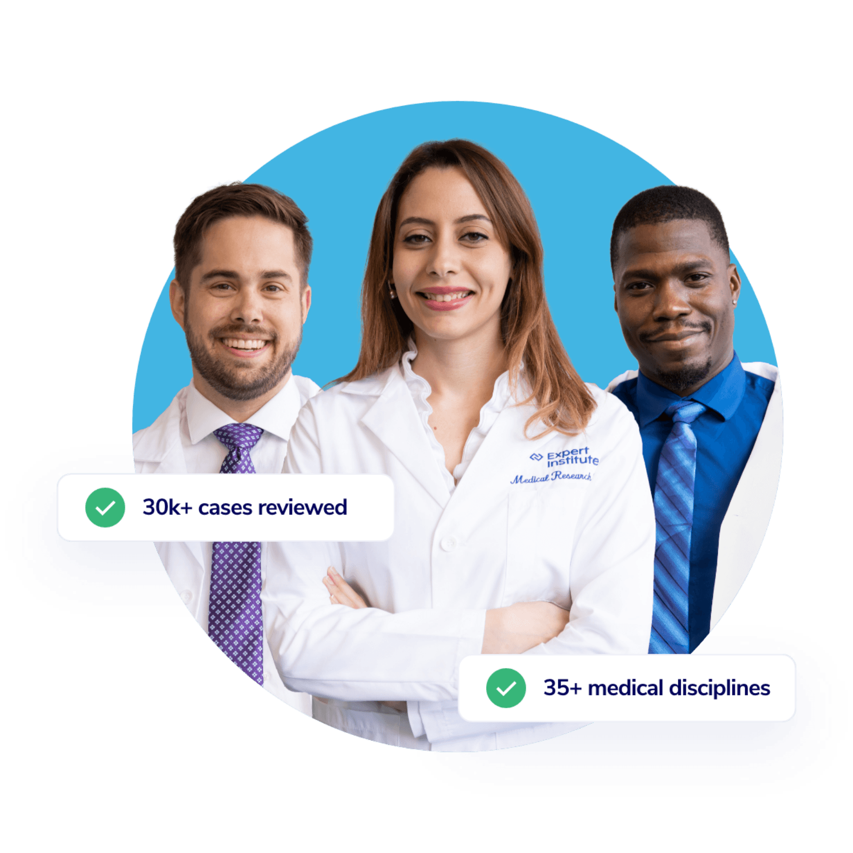 Medical Record Review Team in Lab Coats