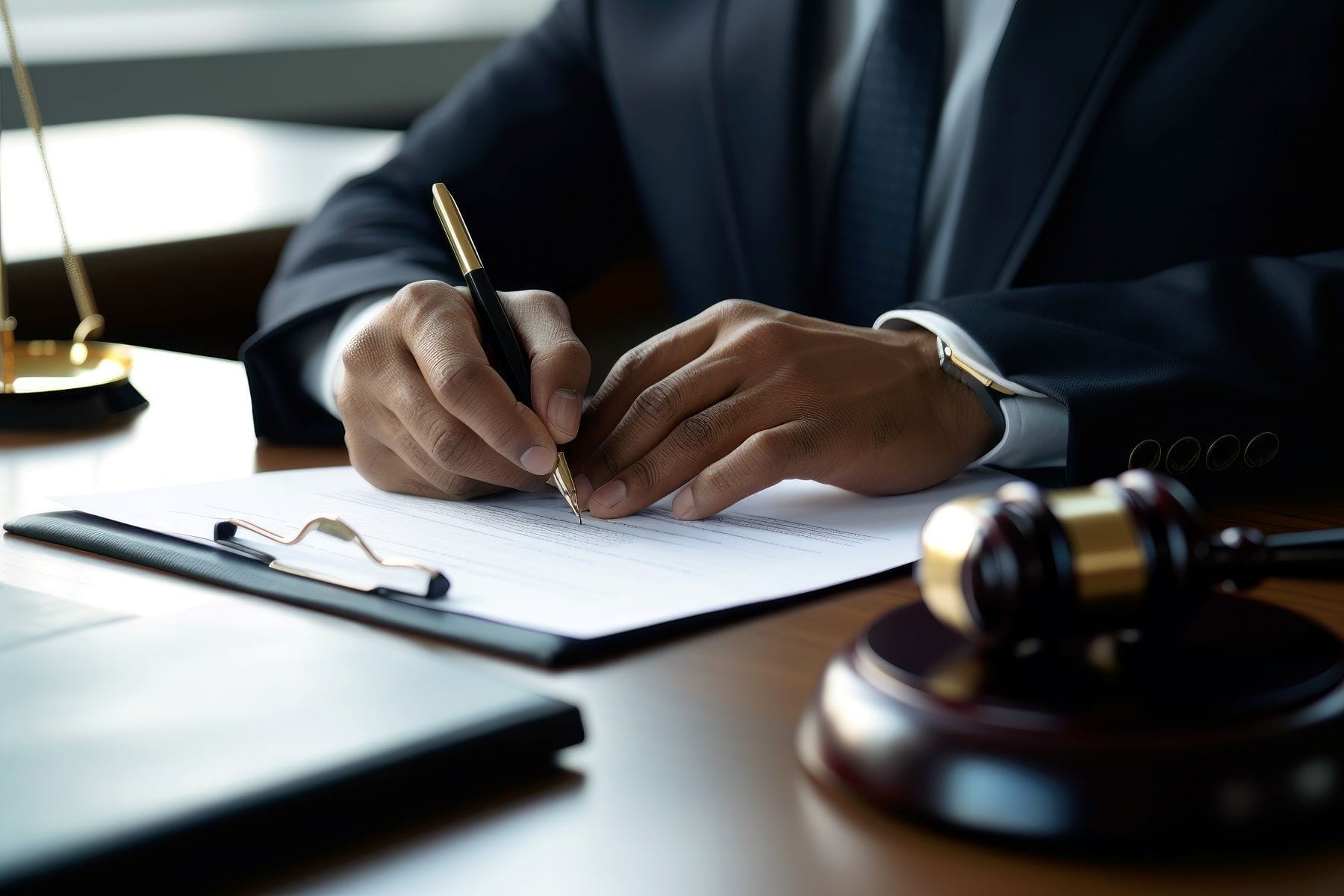 Attorney writing