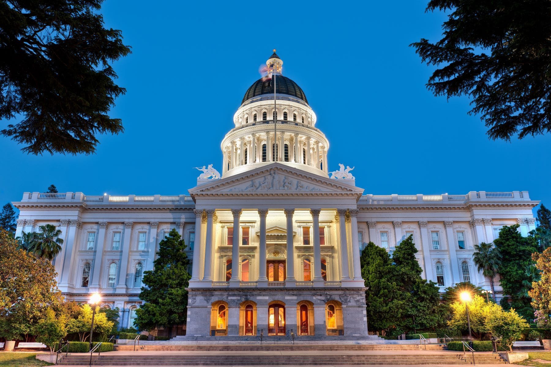 California State Capitol Building at Dusk