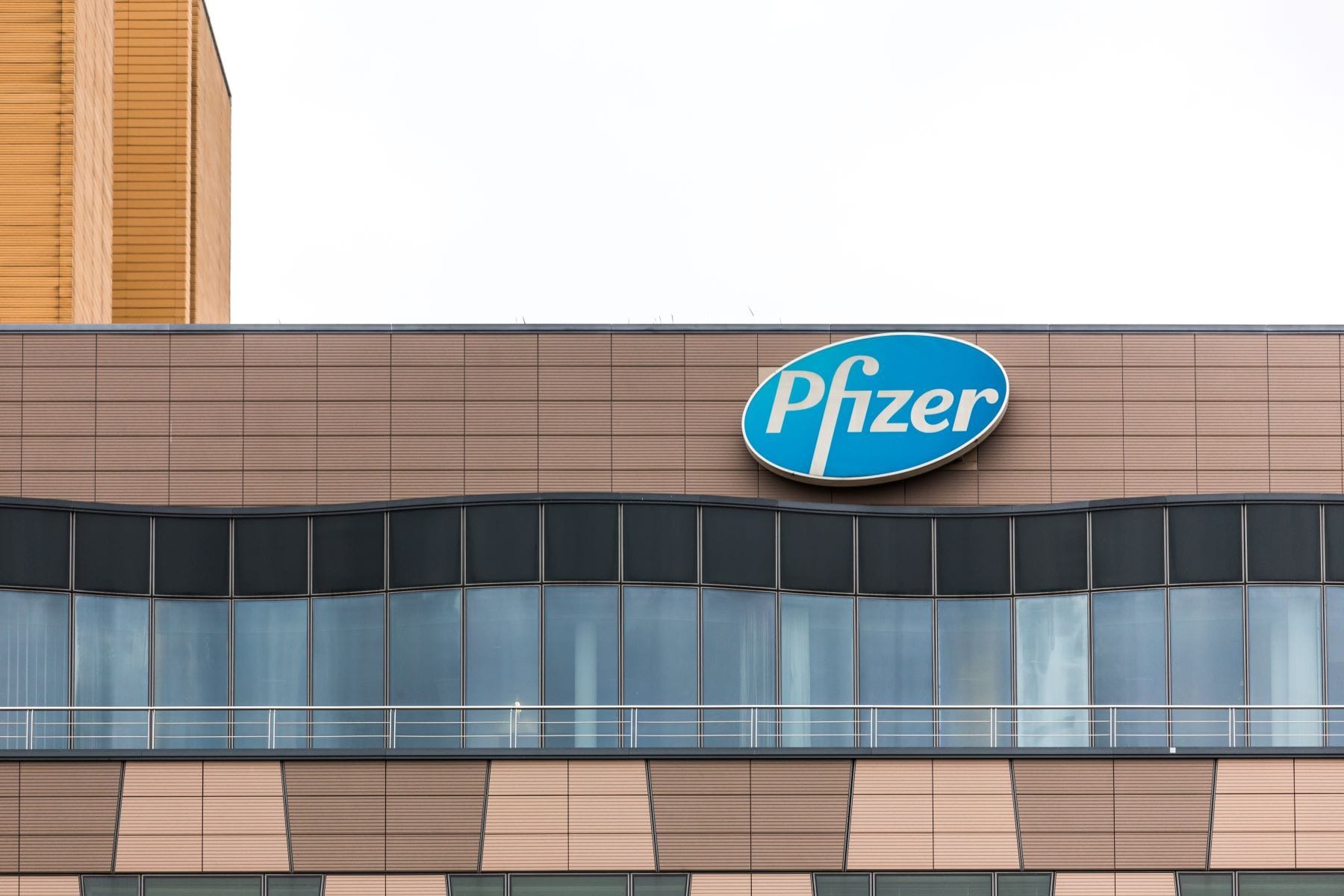 Pfizer sign on building