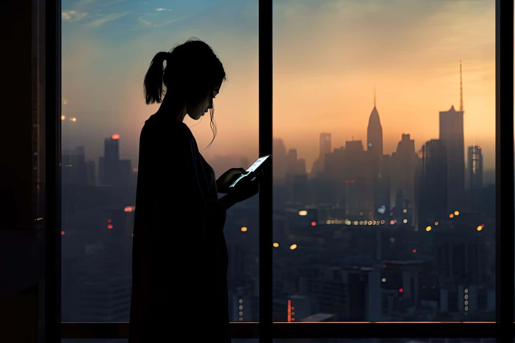 Woman using mobile phone