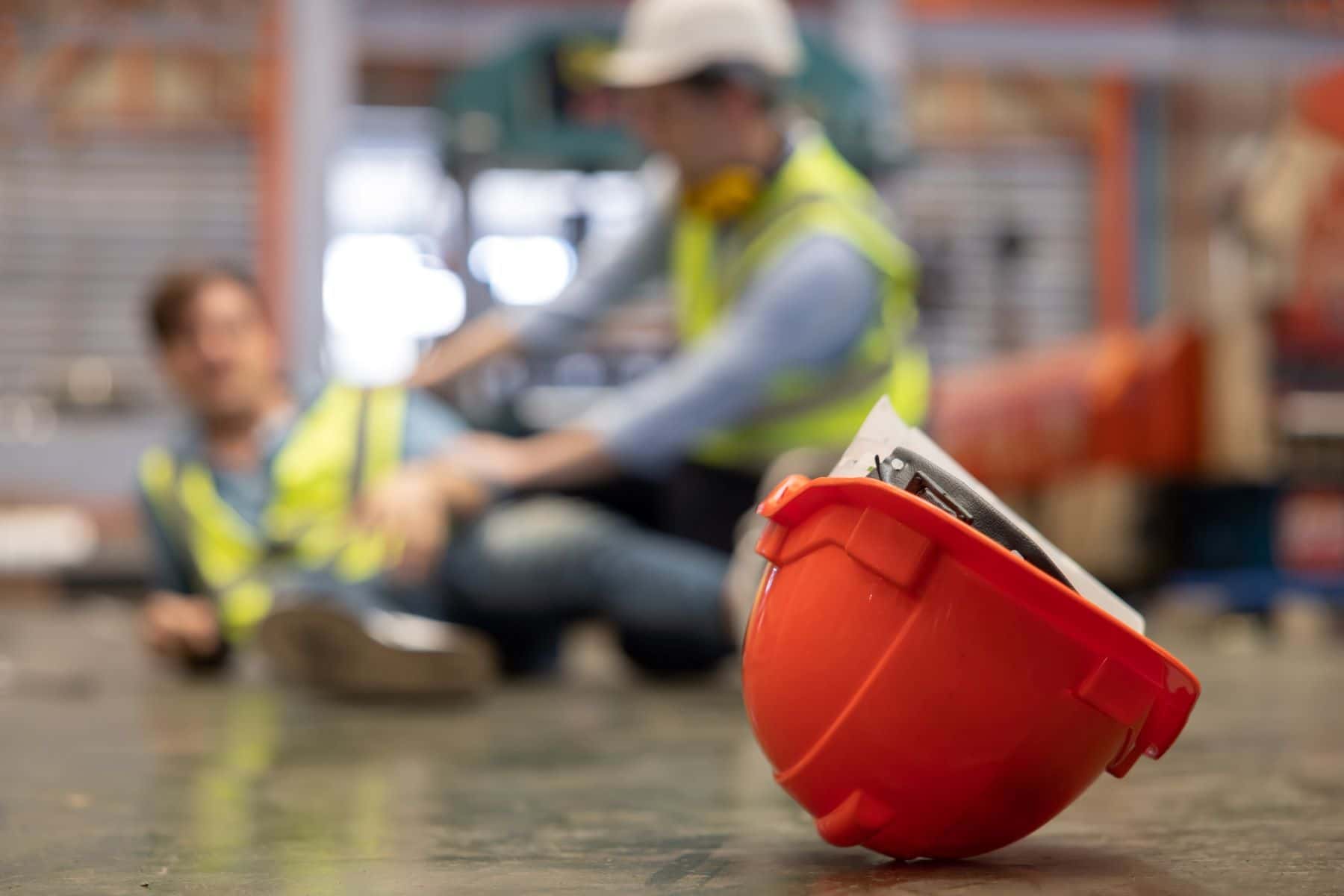 Injured construction worker