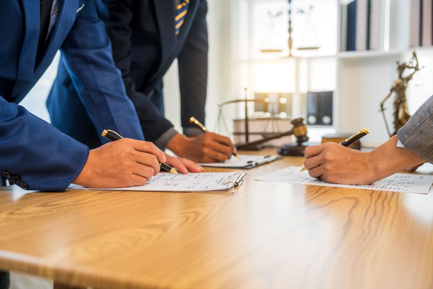 Legal settlement meeting