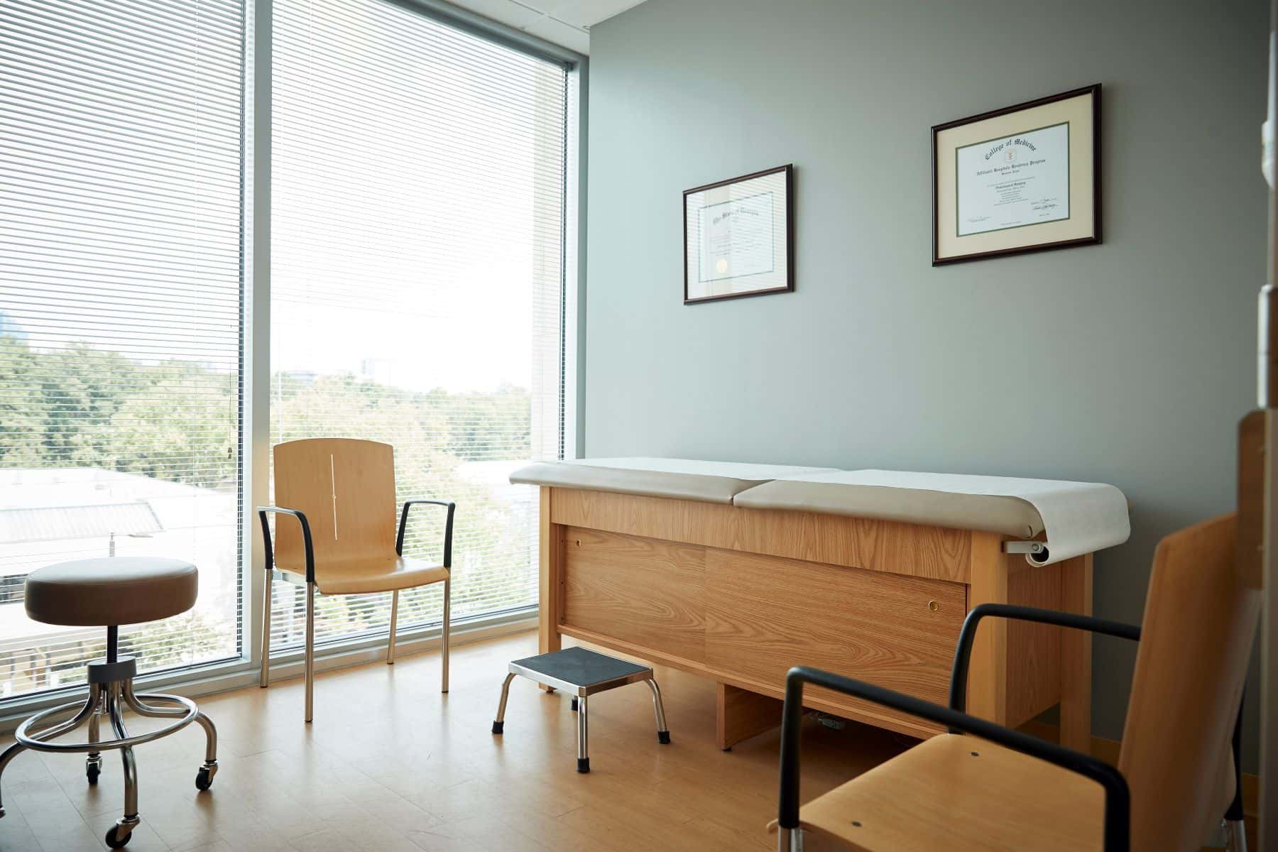 Empty examination room