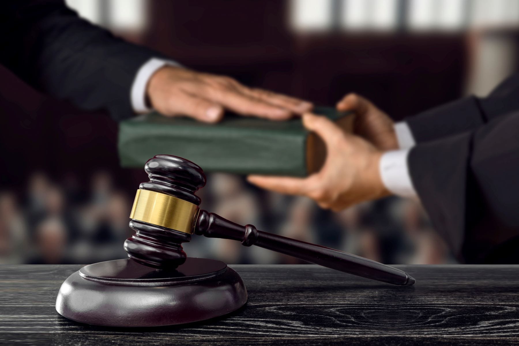 Expert witness being sworn in