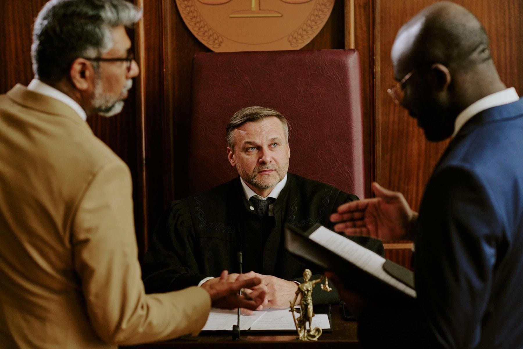 Attorneys talking in court