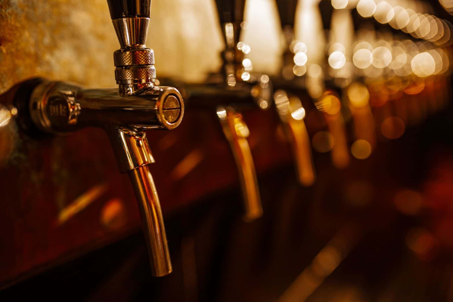 Beer taps at restaurant